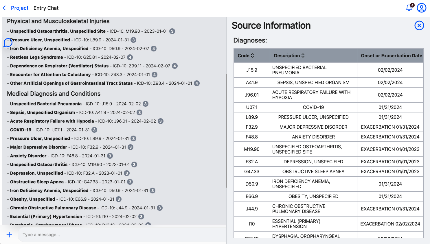 Traceable citations in medical records